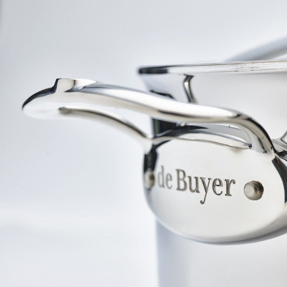 De Buyer Affinity 5-Ply S/S Double Handle Straight Side Saute Pan With Lid