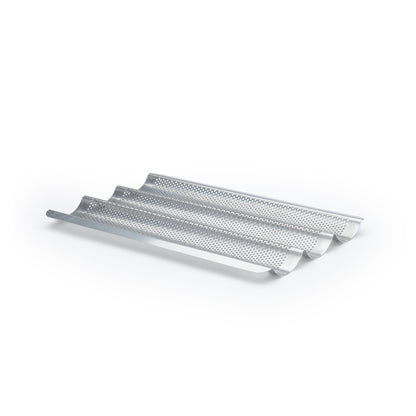 De Buyer Air System Perforated Stainless Steel Baguette Tray