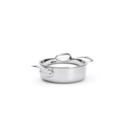 De Buyer Affinity 5-Ply S/S Double Handle Straight Side Saute Pan With Lid