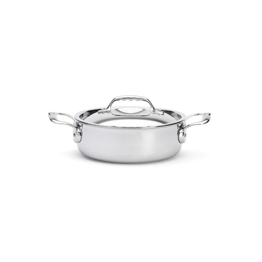 De Buyer Affinity 5-Ply S/S Double Handle Straight Side Saute Pan With Lid