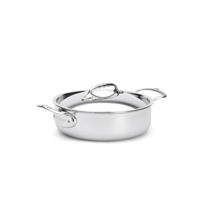 De Buyer Affinity 5-Ply S/S Double Handle Straight Side Saute Pan With Lid