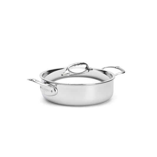 De Buyer Affinity 5-Ply S/S Double Handle Straight Side Saute Pan With Lid