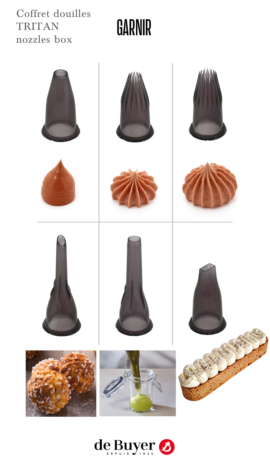 De Buyer Tritan Piping Nozzles Set