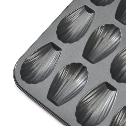De Buyer Non-Stick Steel Madeline Tray (12 Holes)