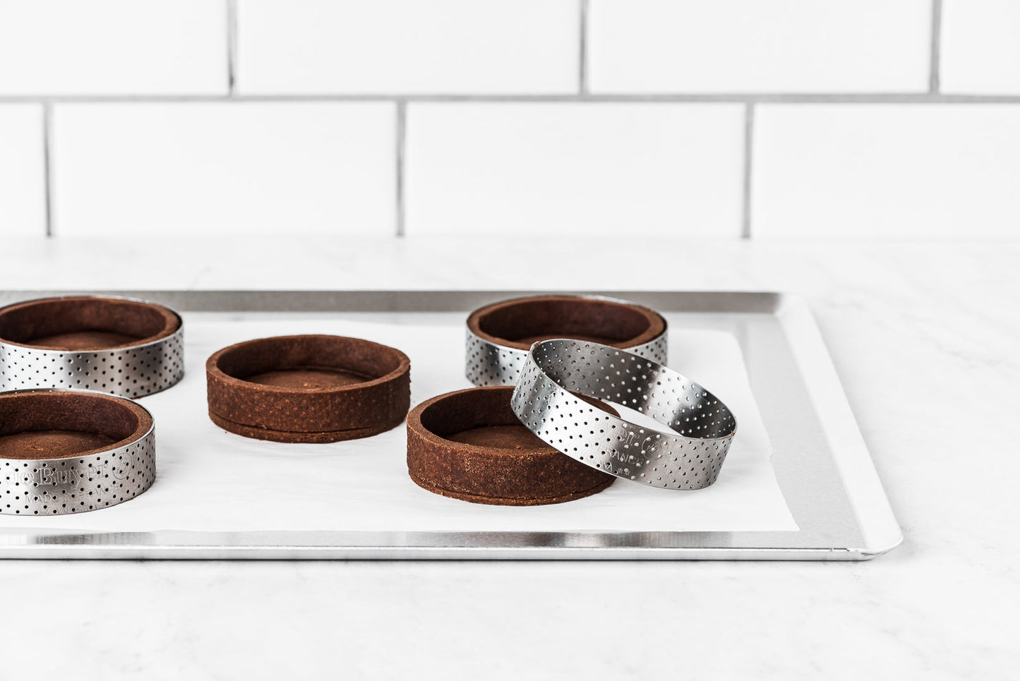 De Buyer Air System Perforated Straight Edge Pastry Rings