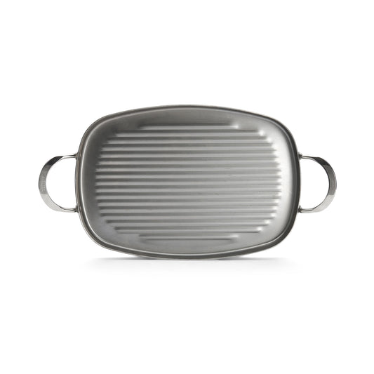 De Buyer Steel Rectangular Grill Pan With 2 S/S Handles 38 x 36 x 2.5cm