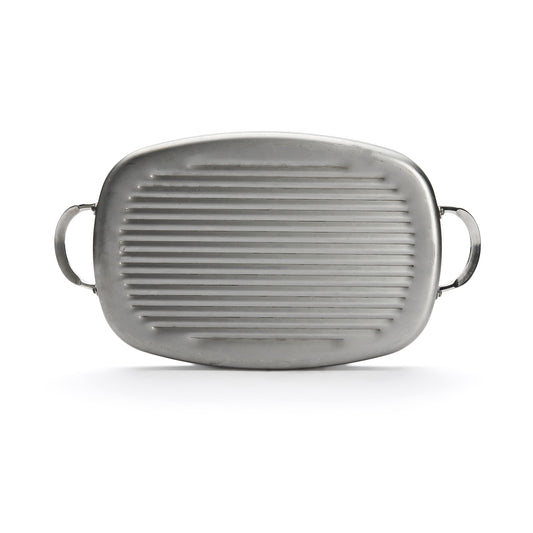 De Buyer Steel Rectangular Grill Pan With 2 S/S Handles 38 x 36 x 2.5cm