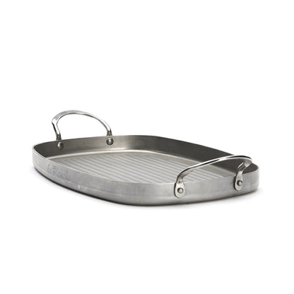 De Buyer Steel Rectangular Grill Pan With 2 S/S Handles 38 x 36 x 2.5cm
