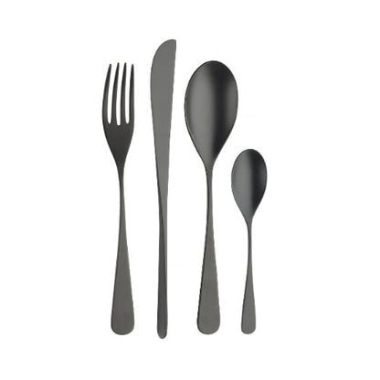 Pintinox Audrey 18/10 Total Velvet Black Finish Cutlery (Pack of 12)