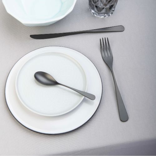 Pintinox Audrey 18/10 Total Velvet Black Finish Cutlery (Pack of 12)