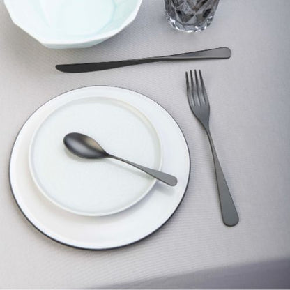 Pintinox Audrey 18/10 Total Velvet Black Finish Cutlery (Pack of 12)