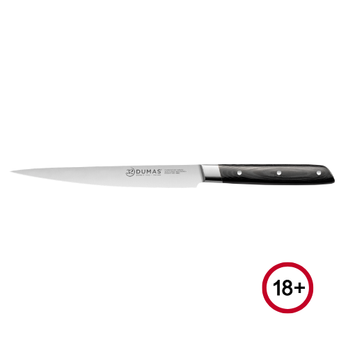 32 Dumas Signature 18cm / 7" Flexible Filleting Knife Black Micarta