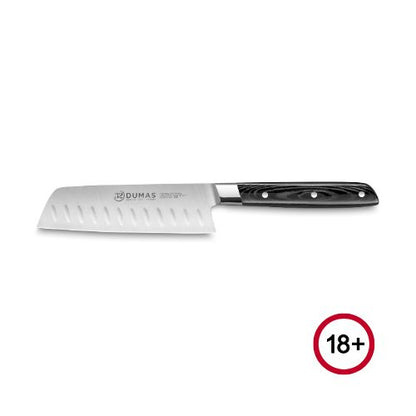 32 Dumas Signature 13cm / 5" Mini-Santoku Knife Black Micarta