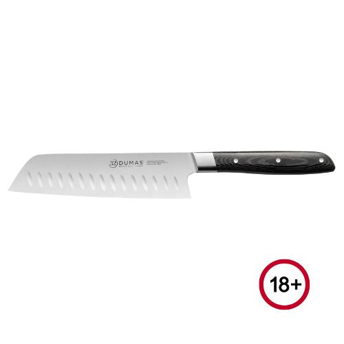 32 Dumas Signature 18cm / 7" Santoku Knife Black Micarta
