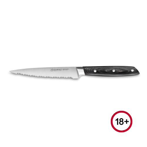 32 Dumas Signature 12cm / 4.75" Utility Knife Black Micarta