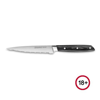 32 Dumas Signature 12cm / 4.75" Utility Knife Black Micarta